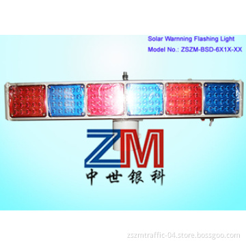 6 Modules Red&Blue Solar Power Flash Warning Light/Solar Alarm Lights/ Explosion Flashing Light